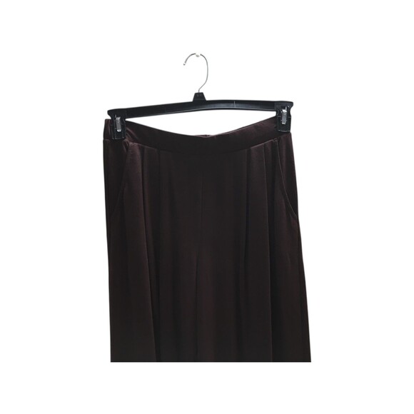 Garnet Hill Pants Women's Size XS Purple Stretch Waist Wide Leg - Picture 4 of 5